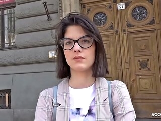 GERMAN SCOUT - 18 Jahre junge Studentin Sara AO Anal gefickt bei echten Doff expel nach der Uni