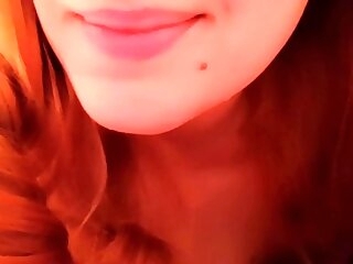 SWEET REDHEAD ASMR GIRLFRIEND RELAXES YOU With respect to BED