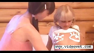 18yo lesbos tugging close by old chalet